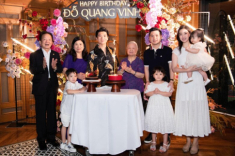 Đỗ Mỹ Linh hiếm hoi lộ diện bên cả nhà chồng hào môn, con gái diện váy công chúa khoe “má bánh bao” đáng yêu