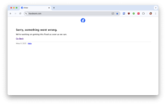 Facebook bị lỗi khiến người dùng không thể truy cập