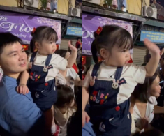 Gia đình Đỗ Mỹ Linh ở biệt thự mặt phố vẫn xuống đường xếp hàng xem diễu binh, ái nữ lanh lợi hệt bố doanh nhân