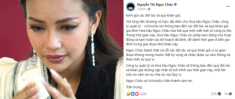 Hoa hậu Ngọc Châu đổi ảnh đại diện đen và thông báo ngừng hoạt động, dàn sao Việt chia buồn