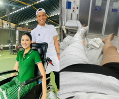 Sao Việt ngồi xe lăn, xước mặt bởi cùng một lý do: Vợ Mạc Hồng Quân phải phẫu thuật, Bảo Thanh “lui về ở ẩn”