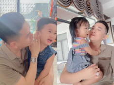 Thanh Đoàn - Hà Trí Quang xót lòng khi thấy 2 con nhỏ khóc nức nở, quấn ba và cha không rời