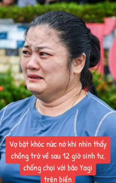 Thuyền trưởng đoàn tụ vợ con sau 12 giờ sinh tử vượt bão Yagi, gợi nhắc cảnh “thót tim” nhất Lật Mặt 7