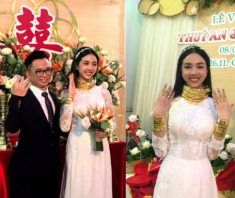 Á hậu Việt lấy Tiến sĩ nhận 13 cây vàng, sinh con xong dáng nuột hơn thiếu nữ, đồ hiệu chất đống nhưng chỉ mê đúng 1 màu 