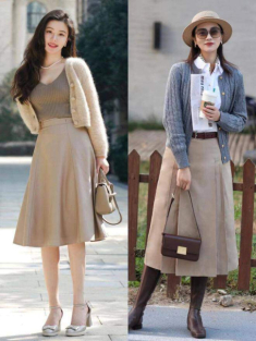 Bí quyết phối áo khoác cùng váy mùa thu giúp nàng mét rưỡi tránh bị “nuốt dáng”, tôn chiều cao và thời thượng