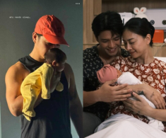 Chồng Ngô Thanh Vân khoe cảnh bế con gái đầu lòng bằng 1 tay, ái nữ sở hữu má “bánh bao” đáng yêu hết nấc