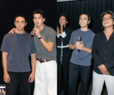 Con trai Thái Hòa tự chạy xe máy ra về sau sự kiện, Cát Phượng cảm ơn khán giả đã yêu thương quý tử