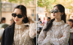 “Dâu hào môn” Đặng Thu Thảo mặc nguyên set đồ cũ ở Trung Quốc