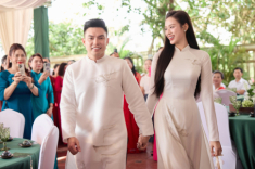 Đỗ Thị Hà được khen khéo chọn giày để không cao lấn át chồng