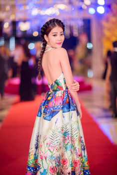 Hoa khôi Nam Em, Hà Thu xinh đẹp nổi bật trên thảm đỏ