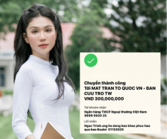 Ngọc Trinh chuyển 300 triệu vào tài khoản của UBTW Mặt trận Tổ quốc, khẳng định “không còn đếm tuổi bằng ồn ào”