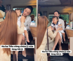 Phương Oanh lộ diện giữa ồn ào, ngồi xế hộp đưa cặp song sinh đi chơi