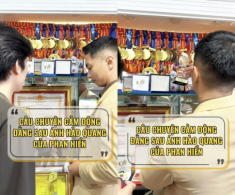 Sự thật đằng sau video Phan Hiển cùng dàn cúp vô địch, bảo sao bị Khánh Thi trêu “cái gì cũng có mỗi tội lùn”