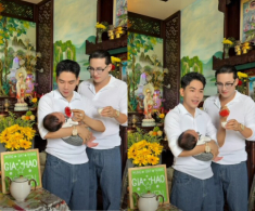 Thanh Đoàn và Hà Trí Quang hạnh phúc khoe “thiên thần nhỏ”, 2 con chào đời tại Thái Lan nay lên chức anh chị