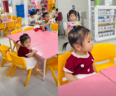 Thanh Trúc cho con gái 1 tuổi đi học mẫu giáo, ngỡ ngàng vì phản ứng của ái nữ