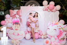 Tiệc sinh nhật màu hồng của con gái Võ Hoàng Yến