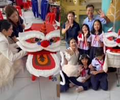 Vân Trang tự tay trang trí Trung thu cho lớp của con gái, được khen vì nhà có điều kiện vẫn cho ái nữ học trường công