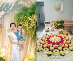 Võ Hạ Trâm công bố con trai lai Ấn kế thừa sự nghiệp tu hành của ông ngoại, làm tiệc thôi nôi tại nhà cho quý tử