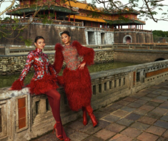 Gu thời trang chuẩn Á Đông của 2 nàng hậu Miss Cosmo trước thềm kết thúc nhiệm kỳ 