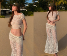 Hồ Ngọc Hà mặc mỏng tang khoe “cặp kiếm Nhật” đẹp mướt mắt, để lộ một điểm khiến dân tình trầm trồ