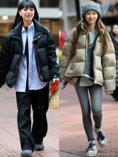 Mặc áo phao nên phối với quần jeans bó sát hay quần ống rộng? Chị em sành thời trang đều áp dụng công thức này