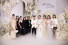 Váy áo của dàn hoa, á hậu chưng diện dự đám cưới Đỗ Thị Hà: Lương Thùy Linh liên tục “đụng hàng” với nhiều người đẹp