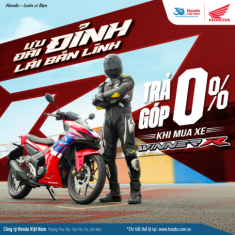 Honda Việt Nam triển khai Chương trình ưu đãi lãi suất 0% cực hấp dẫn cho Winner R