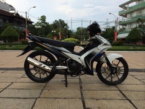 Tem exciter 2010 spark xanh đen trắng  Nguyễn Decal  Chuyên Dán Keo Xe  Design Tem Xe Decal Tem Xe Nguyễn Decal