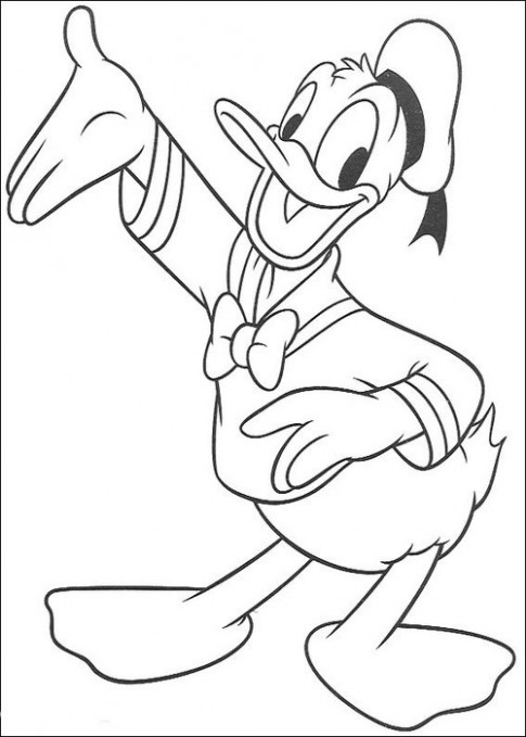 Tranh tô màu 'Vịt Donald' - Kiến thức Online